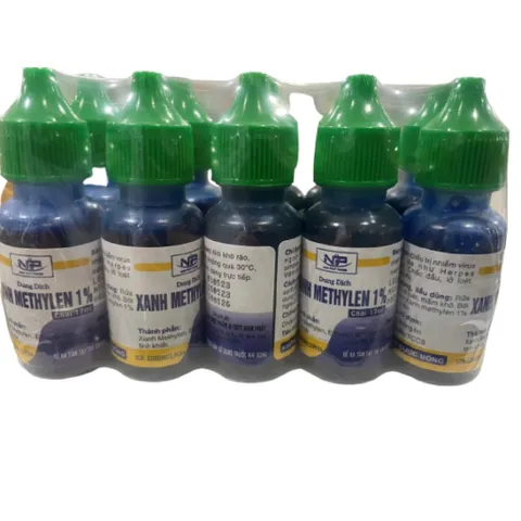 Dung dịch Xanh Methylen 1% (Chai 20ml) Dùng sát khuẩn nhẹ, phòng bệnh như Herpes simplex, chốc lở, lở loét, viêm da mủ.