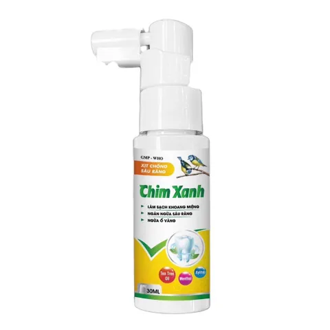 Xịt chống sâu răng Chim Xanh (Chai 30ml) Giúp làm sạch khoang miệng, ngăn ngừa sâu răng và tình trạng ố vàng răng.