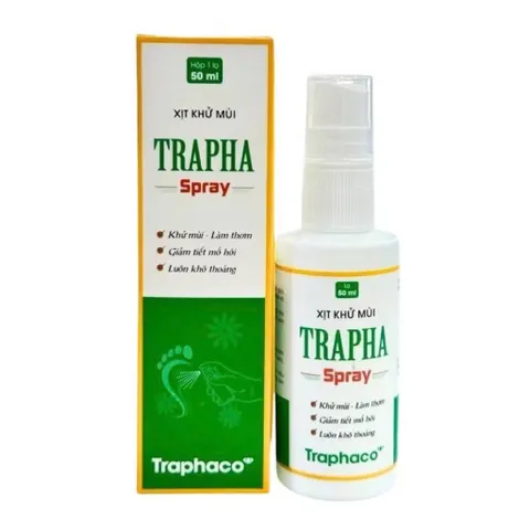 Xịt khử mùi Trapha Spray (Chai 50ml) Giúp khử mùi hôi, giảm tiết mồ hôi và giúp giữ khô thoáng cho vùng nách