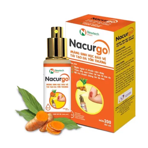 Dung dịch xịt bảo vệ và tái tạo da Nacurgo (Chai 12ml) giúp hỗ trợ làm lành vết thương nhanh chóng và hạn chế để lại sẹo
