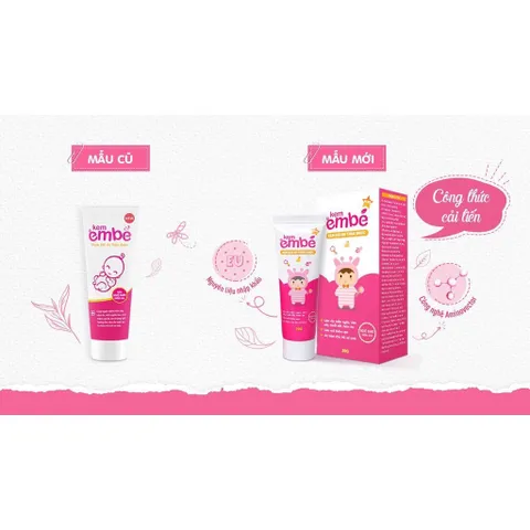 Kem Em Bé Plus (Tuýp 20g) Giảm sưng, tấy và ngứa ngáy do rôm sảy, hăm da, mụn nhọt, muỗi đốt hoặc côn trùng cắn.