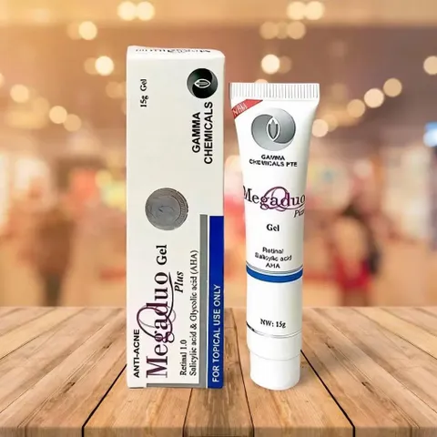 Gel bôi giảm mụn Megaduo Plus (Tuýp 15g) Giúp giảm mụn trứng cá, mụn viêm, giảm sẹo thâm, dưỡng ẩm và làm sáng da