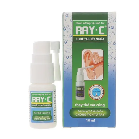 Dung dịch phun sương vệ sinh tai RAY-C (Chai 10ml) Hỗ trợ giúp làm sạch và chăm sóc tai