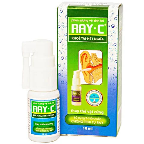 Dung dịch phun sương vệ sinh tai RAY-C (Chai 10ml) Hỗ trợ giúp làm sạch và chăm sóc tai