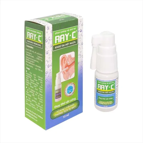 Dung dịch phun sương vệ sinh tai RAY-C (Chai 10ml) Hỗ trợ giúp làm sạch và chăm sóc tai