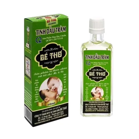 Tinh Dầu Tràm BÉ THƠ (Chai 50ml) Giúp giữ ấm cơ thể, phòng cảm lạnh, ho, sổ mũi