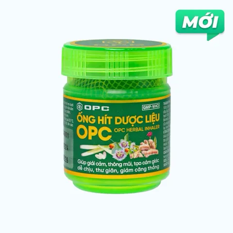 ỐNG HÍT DƯỢC LIỆU OPC Giúp giải cảm, thông mũi, tạo cảm giác dễ chịu, thư giãn, giảm căng thẳng.