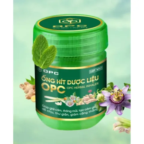 ỐNG HÍT DƯỢC LIỆU OPC Giúp giải cảm, thông mũi, tạo cảm giác dễ chịu, thư giãn, giảm căng thẳng.