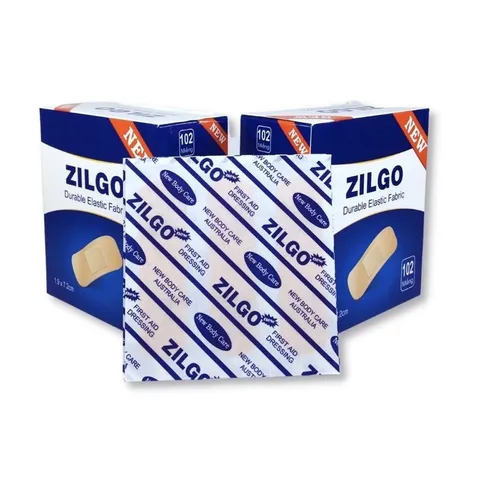 Băng cá nhân ZILGO (Hộp 102 Miếng) Dính chắc, an toàn, dễ sử dụng, mở băng không đau.