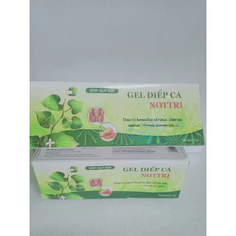 GEL DIẾP CÁ NOTTRI (Tuýp 10g) Dùng cho người bị nứt kẻ, đau rát hậu môn, trĩ nội, trĩ ngoại.