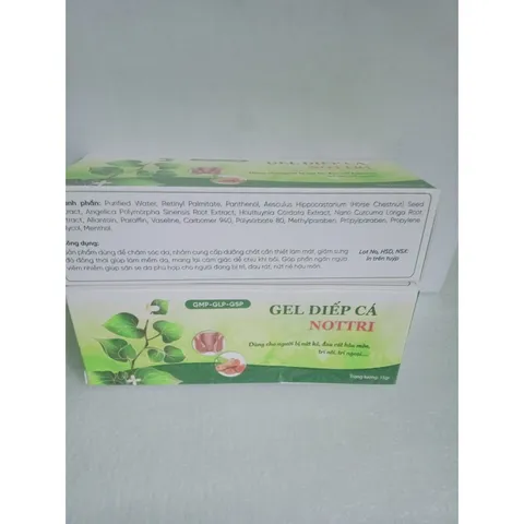 GEL DIẾP CÁ NOTTRI (Tuýp 10g) Dùng cho người bị nứt kẻ, đau rát hậu môn, trĩ nội, trĩ ngoại.