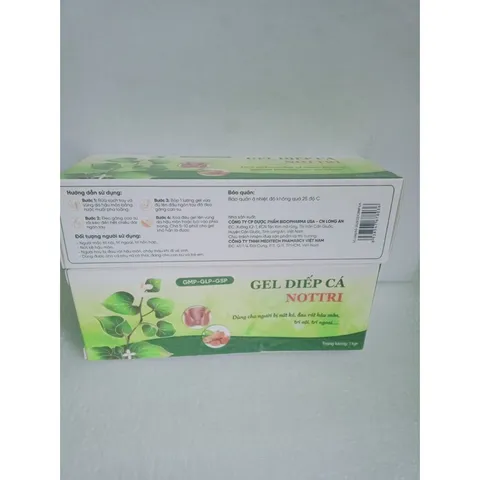 GEL DIẾP CÁ NOTTRI (Tuýp 10g) Dùng cho người bị nứt kẻ, đau rát hậu môn, trĩ nội, trĩ ngoại.