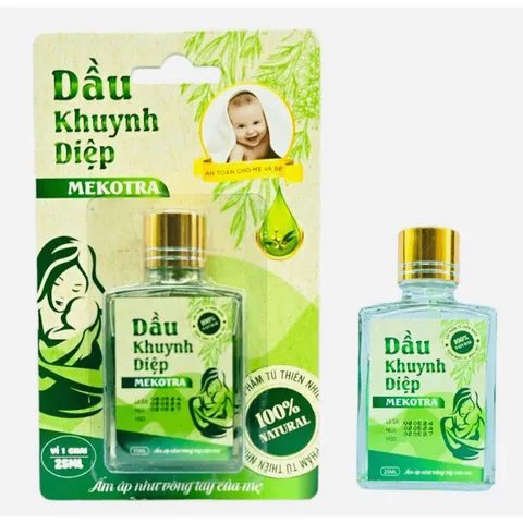 Dầu Khuynh Diệp MEKOTRA (Chai 28ml) Thành phần tự nhiên an toàn cho mẹ và bé, ấm áp như vòng tay của mẹ.