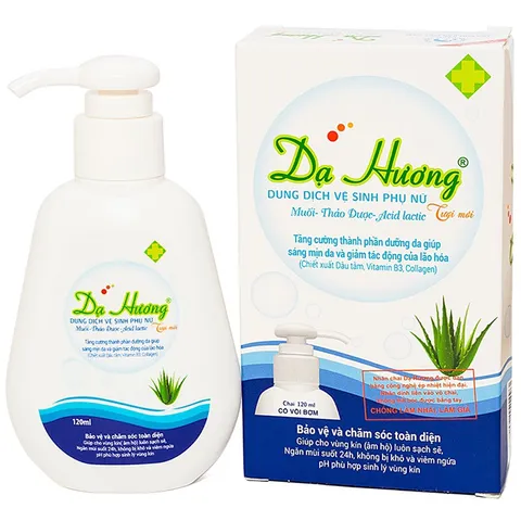 Dung dịch vệ sinh phụ nữ Dạ Hương (Chai 120ml) Làm sạch nhẹ nhàng, khử mùi hôi, dưỡng da, chống khô rát