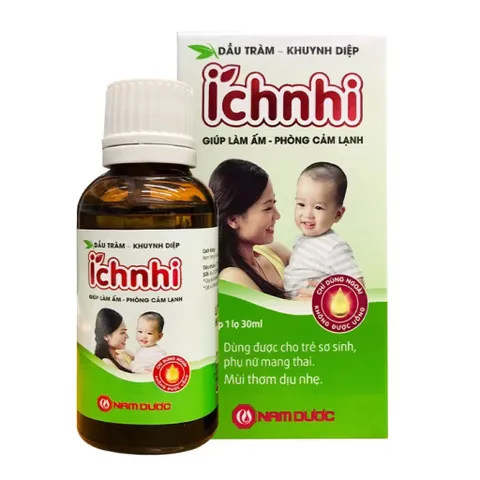 Dầu tràm - Khuynh Diệp Ích Nhi (Chai 30ml) Giúp giữ ấm da cơ thể, hỗ trợ phòng ngừa cảm lạnh, hắt hơi, sổ mũi
