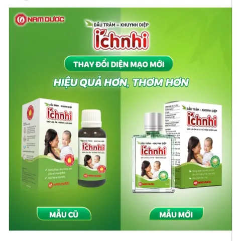 Dầu tràm - Khuynh Diệp Ích Nhi (Chai 30ml) Giúp giữ ấm da cơ thể, hỗ trợ phòng ngừa cảm lạnh, hắt hơi, sổ mũi