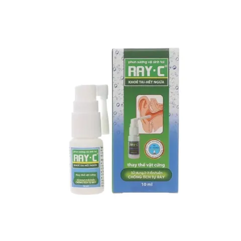 Dung dịch phun sương vệ sinh tai Ray-C làm sạch ráy tai dư thừa (chai 10ml)