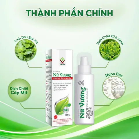 Gel vệ sinh phụ nữ NỮ VƯƠNG (Chai 100ml) Dưỡng ẩm, làm trắng sáng, làm thơm, giảm mùi hôi, mang lại sự tự tin, quyến rũ.