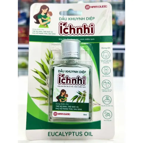 Dầu Khuynh Diệp Ích Nhi Nam Dược (Chai 30ml) Hỗ trợ làm dịu vết muỗi đốt, côn trùng cắn, giúp làm ấm da cơ thể.