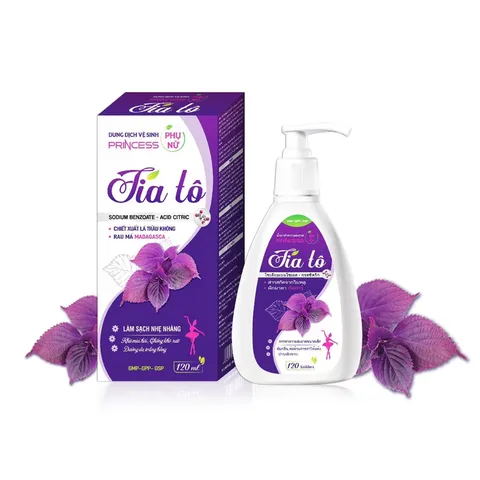 Dung Dịch Vệ Sinh Phụ Nữ PRINCESS Tía Tô (Chai 135ml) Làm sạch nhẹ nhàng, Khử mùi hôi hiệu quả,làm dịu mát da vùng kín.