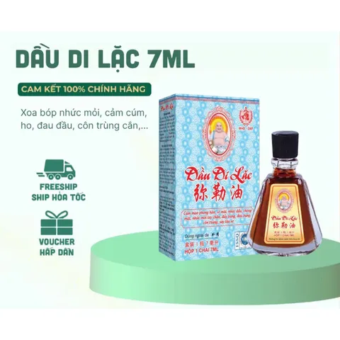 Dầu Di Lặc (Chai 7ml) Giúp giảm cảm lạnh, đau đầu, đau bụng, ngứa do côn trùng cắn, bầm tím…