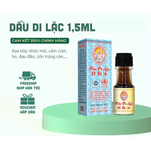 Dầu Di Lặc (Chai 7ml) Giúp giảm cảm lạnh, đau đầu, đau bụng, ngứa do côn trùng cắn, bầm tím…