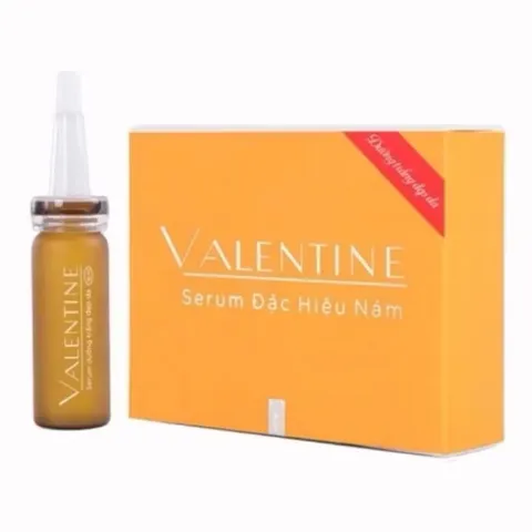 Serum Đặc Hiệu Nám Valentine Giúp làm mờ các vết nám, tàn nhang đã hình thành, đồng thời ngăn ngừa các vết nám mới.