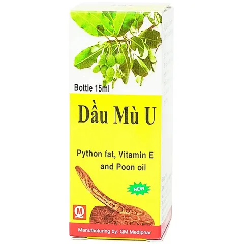 Dầu Mù U Quang Minh (Chai 15ml) Giúp làm lành vết thương, mau liền da, liền sẹo, bỏng, u nhọt, ghẻ lở.