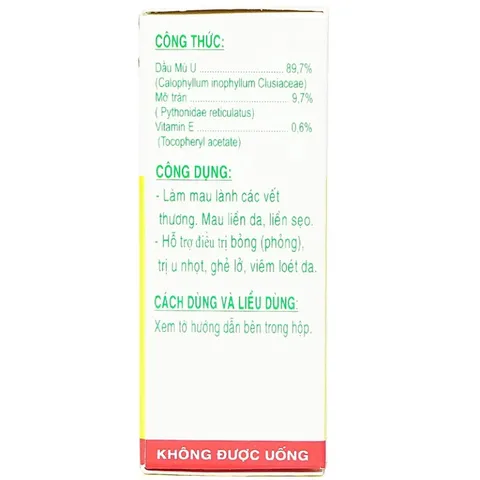 Dầu Mù U Quang Minh (Chai 15ml) Giúp làm lành vết thương, mau liền da, liền sẹo, bỏng, u nhọt, ghẻ lở.
