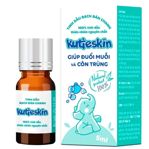 Tinh dầu Bạch Đàn Chanh Kutieskin (Chai 30ml) Hỗ trợ giúp đuổi muỗi, côn trùng và làm nhanh dịu, lành vết đốt.