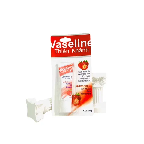 Vaseline Thiên Khánh (Tuýp 10g) Giúp dưỡng ẩm, làm mềm môi nứt nẻ, hương dâu