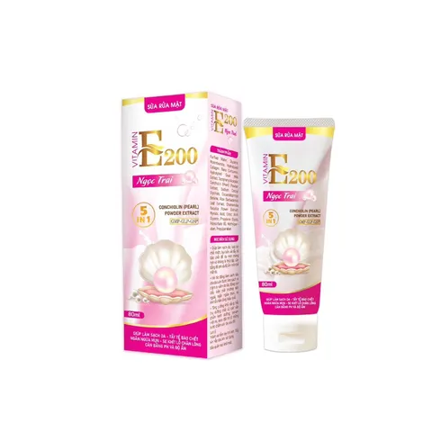 Sữa rửa mặt Vitamin E200 Hạt massage (Tuýp 80ml) Giúp làm sạch da, tẩy tế bào chết, ngăn ngừa mụn, se khít lỗ chân lông