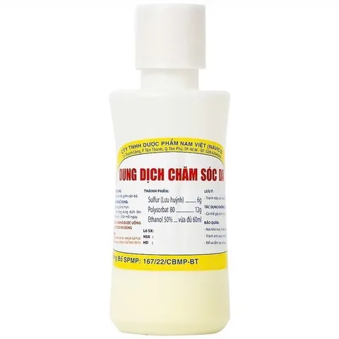 DUNG DỊCH CHĂM SÓC DA (Chai 60ml) Giúp sạch mụn trứng cá.