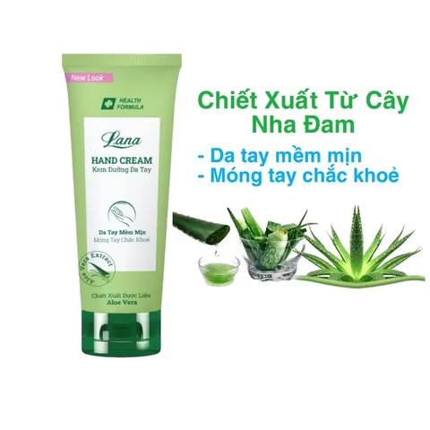 Kem dưỡng da tay HAND CREAM LANA (Tuýp 80g) Giúp da tay thật mềm mại, mịn màng và trẻ trung.