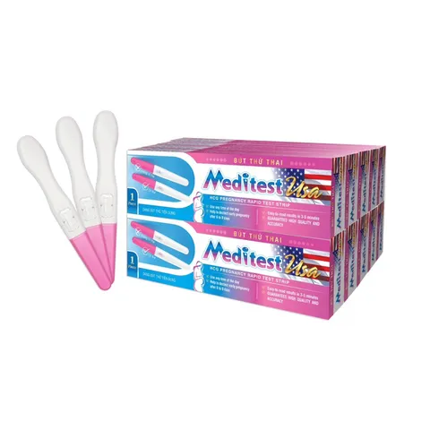 Que thử thai MediTest USA 5.0mm (Hộp 1 que) giúp phát hiện sớm thai kì cực kì nhanh chóng và hiệu quả.
