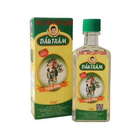DẦU TRÀM TIÊN ÔNG (Chai 45ml) Giúp hỗ trợ giảm các chứng cảm mạo, phong hàn, nhức mỏi cơ bắp hiệu quả.