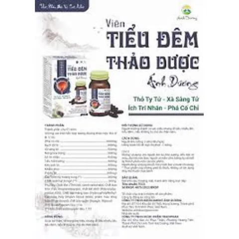 Viên TIỂU ĐÊM THẢO DƯỢC Ánh Dương (Chai 30 viên) Giúp bổ thận, Hỗ trợ giảm tiểu đêm, tiểu không tự chủ do thận kém.