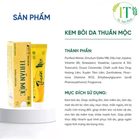 Kem bôi da THUẦN MỘC Thanh Mộc Hương (Tuýp 16g) Giúp dưỡng ẩm, làm mềm da, làm dịu mát da, tái tạo tế bào da mới.