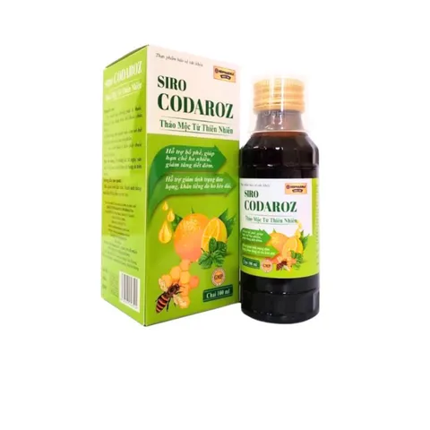 Siro Codaroz (Chai 100ml) Hỗ trợ bổ phế, giảm ho, giảm viêm họng hết khò khòe, hết cảm cúm.