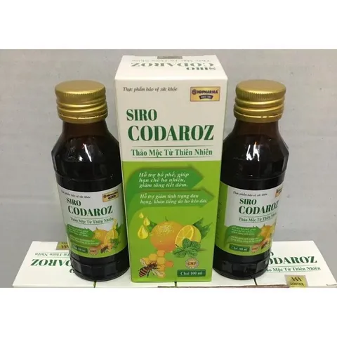 Siro Codaroz (Chai 100ml) Hỗ trợ bổ phế, giảm ho, giảm viêm họng hết khò khòe, hết cảm cúm.