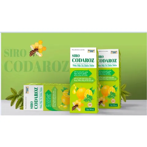 Siro Codaroz (Chai 100ml) Hỗ trợ bổ phế, giảm ho, giảm viêm họng hết khò khòe, hết cảm cúm.