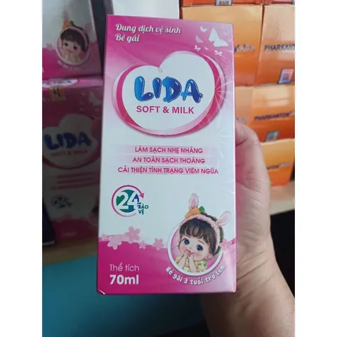 Dung dịch vệ sinh bé gái LIDA Soft & Milk (Chai 70ml)