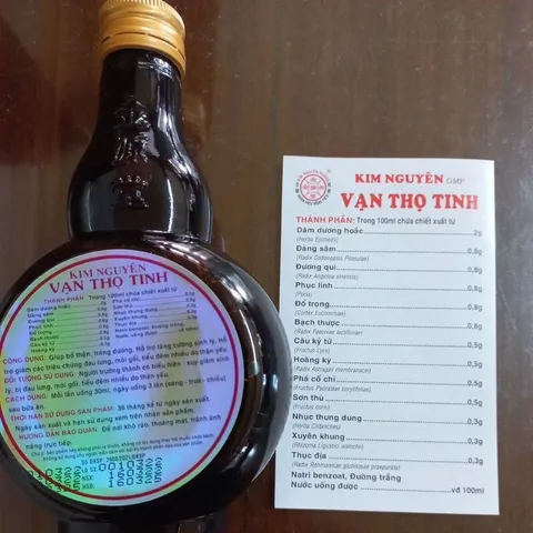 KIM NGUYÊN VẠN THỌ TINH (Chai 300ml) Hổ trợ bổ thận, Đau lưng, tiểu đêm, mỏi gối, thận yếu, cơ thể suy nhược.
