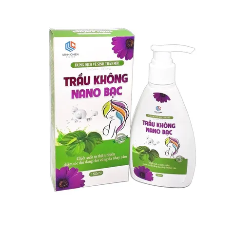 Dung dịch vệ sinh thảo mộc TRẦU KHÔNG NANO BẠC (Chai 150ml) Chiết xuất từ thiên nhiên chăm sóc dịu dàng vùng da nhạy cảm