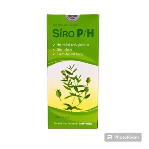 Siro Ho P/H (Chai 120ml) Hỗ trợ bổ phế, giảm ho, giảm đờm, giảm đau rát họng.