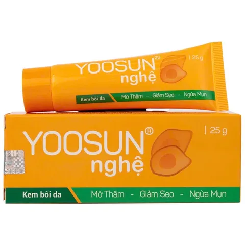 Kem nghệ Yoosun (Tuýp 25g) Giúp ngăn ngừa mụn, mờ vết sẹo thâm do mụn từ tinh chất nghệ, Làm mát, mềm và mịn da.