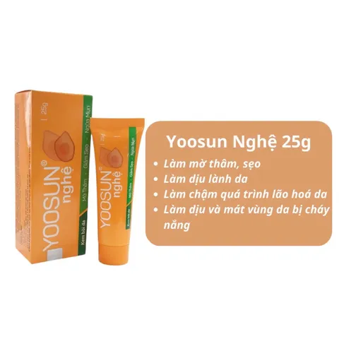 Kem nghệ Yoosun (Tuýp 25g) Giúp ngăn ngừa mụn, mờ vết sẹo thâm do mụn từ tinh chất nghệ, Làm mát, mềm và mịn da.