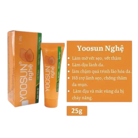 Kem nghệ Yoosun (Tuýp 25g) Giúp ngăn ngừa mụn, mờ vết sẹo thâm do mụn từ tinh chất nghệ, Làm mát, mềm và mịn da.