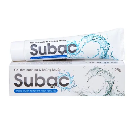 Gel bôi da Subạc (Tuýp 25g) Dùng làm sạch, sát khuẩn, ngăn ngừa viêm da do nhiều nguyên nhân.