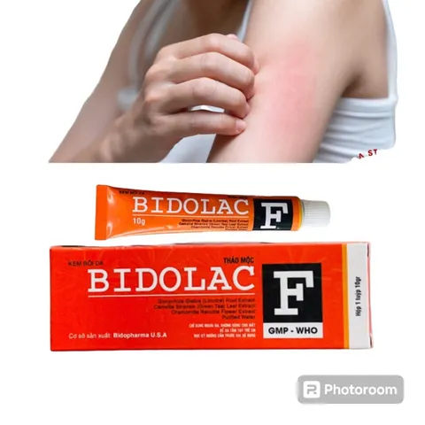 Kem bôi da thảo mộc BIDOLAC F (Tuýp 10g) Cung cấp dưỡng chất cho da mềm mượt, giảm khô và nứt nẻ, rôm sảy, mẫn ngứa.